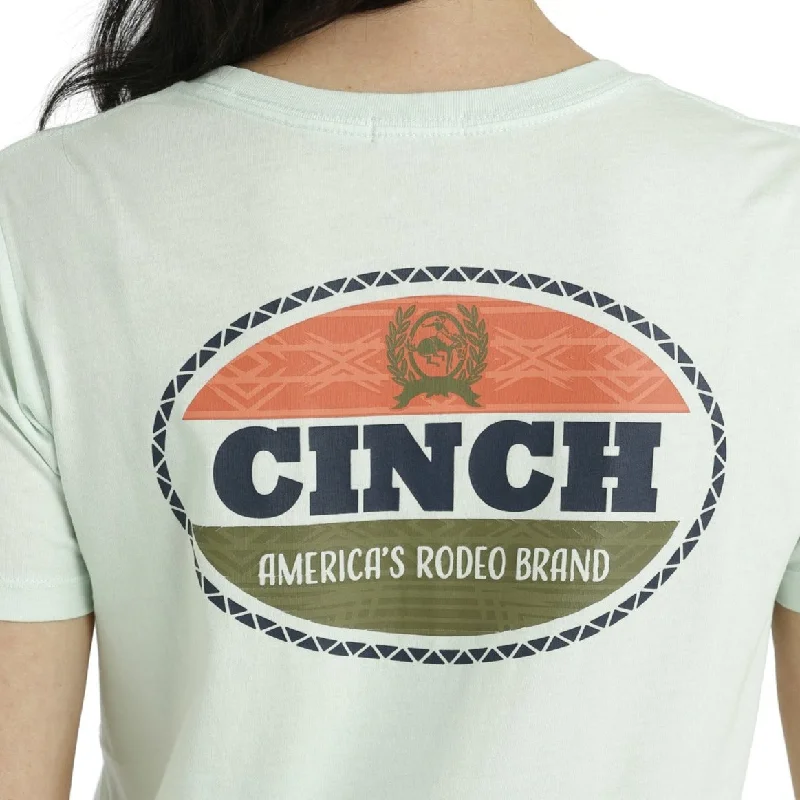 Oxford Shirts for Sophisticated -Cinch Women's American Rodeo Brand T-Shirt in Light Blue