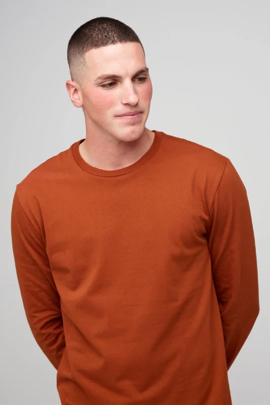 Maximalist Blouses for Bling -Men's Long Sleeve T Shirt - Cinnamon