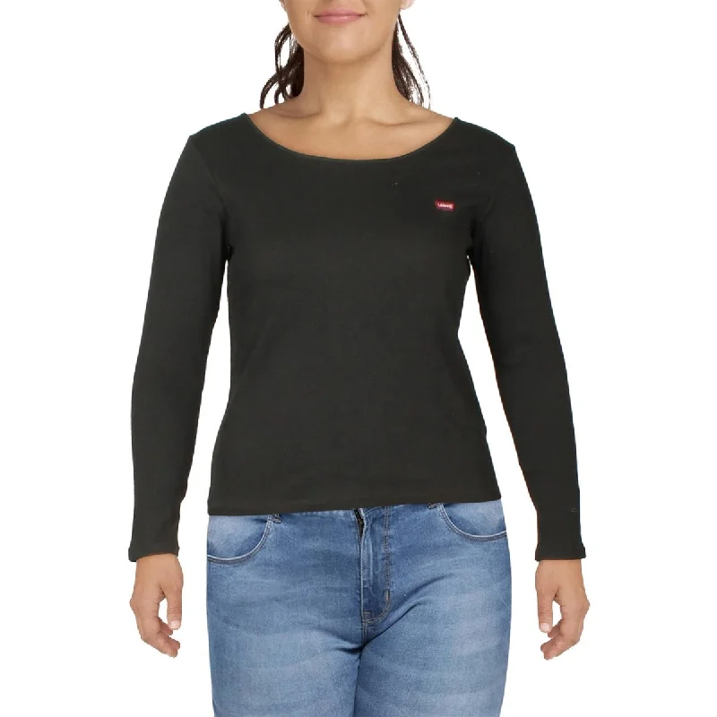 Push Back Blouses for Convenience -Levi's Womens Plus Comfy Long Sleeve T-Shirt