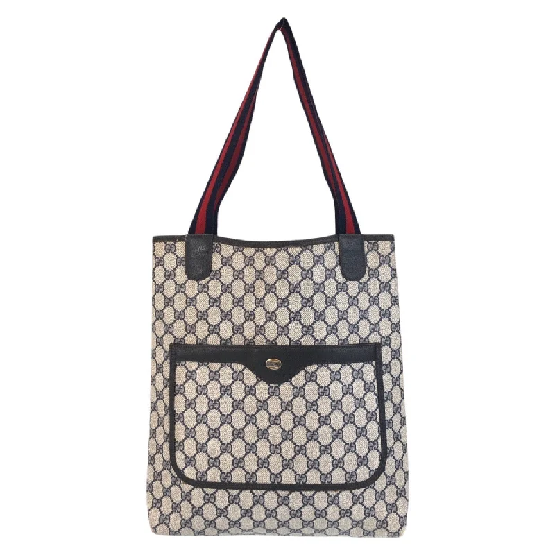 Handle bags with detachable pouches for versatility -Gucci Vintage PVC Tote Shoulder Bag