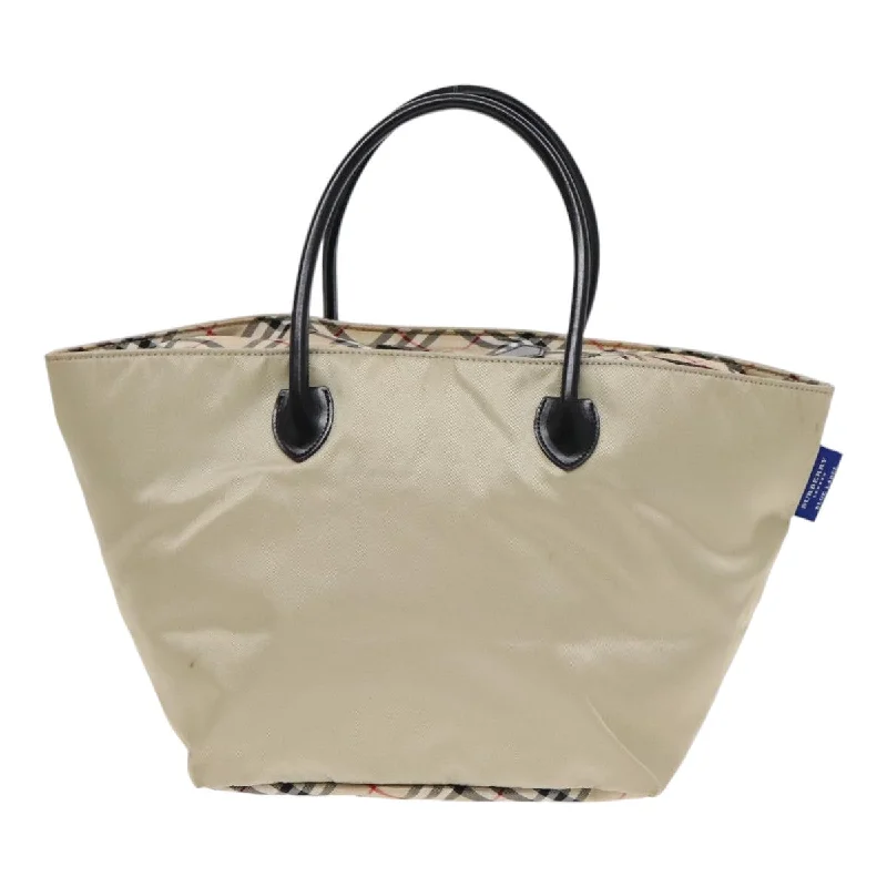 Handle bags with floral embroidery for detail -Burberry Nova Check  Canvas Tote Bag (Pre-Owned)