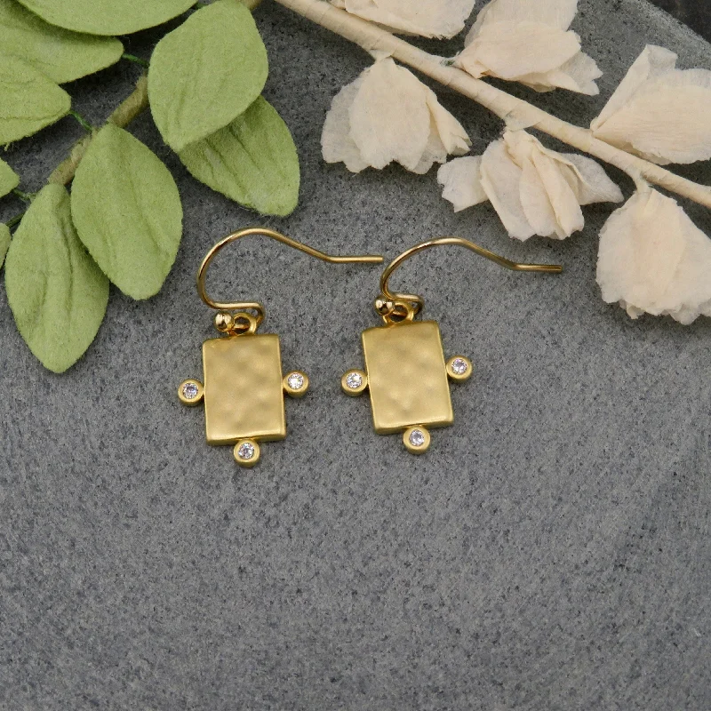 Nickel Free Drop Earrings for Safety -Fancy Rectangle Earrings