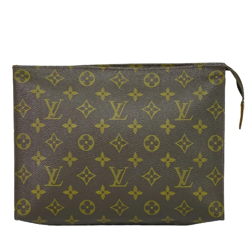 Handle bags with chevron designs for trend -Louis Vuitton Poche Toilette  Canvas Clutch Bag (Pre-Owned)