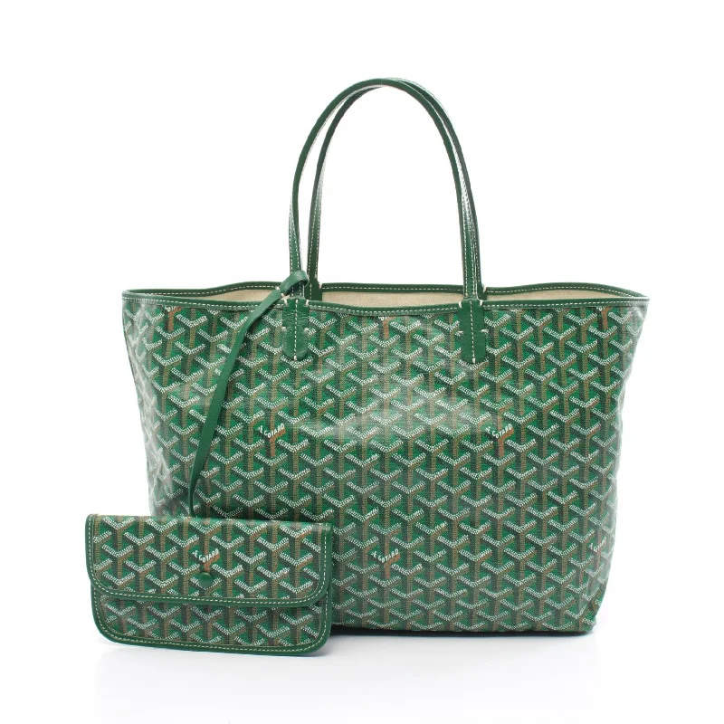 Handle bags with compact designs for portability -Goyard St. Louis PM Tote Bag PVC Canvas Leather