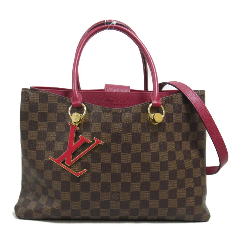 Handle bags with artistic prints for creativity -Louis Vuitton Riverside Shoulder Bag PVC Canvas