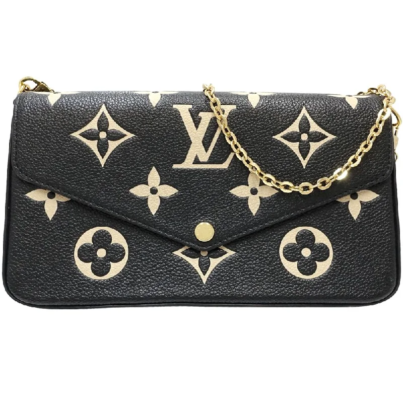 Handle bags with denim fabric for casual -Louis Vuitton Wallet Chain Pochette Felicie