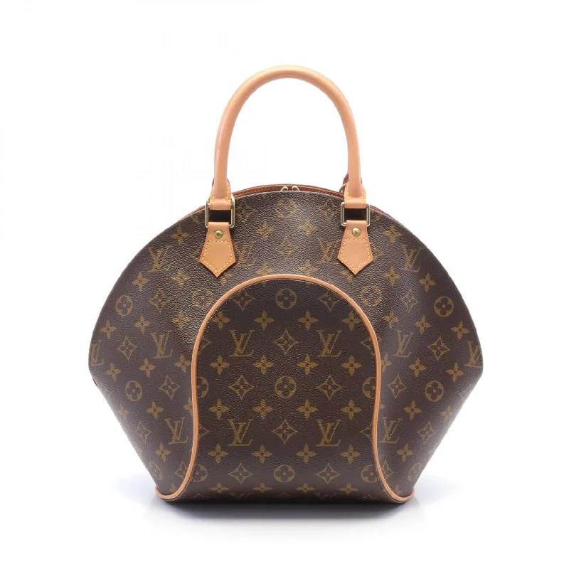 Handle bags with vegan suede for softness -Louis Vuitton Ellipse MM Handbag Monogram Brown