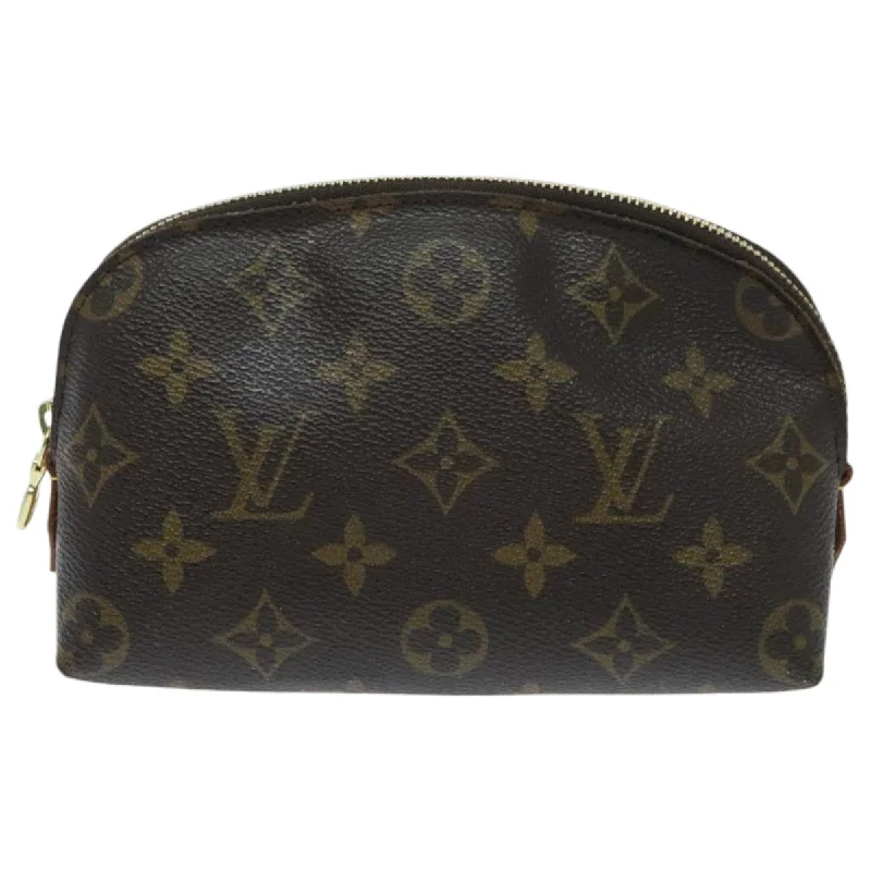 Handle bags with suede accents for texture -Louis Vuitton Cosmetic Pouch  Canvas Clutch Bag (Pre-Owned)