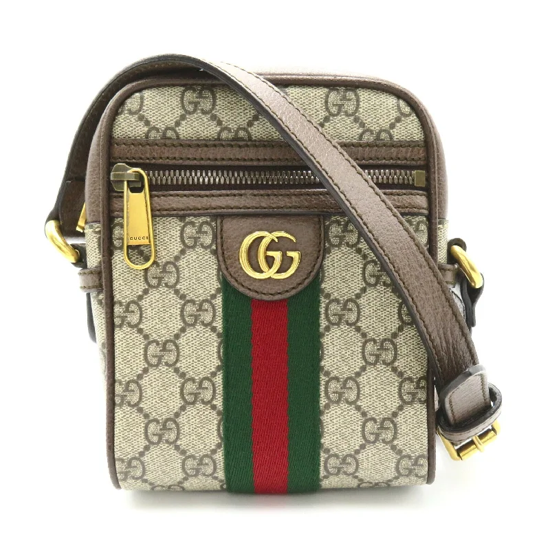 Vegan leather handle bags for eco-friendly chic -Gucci GG Supreme Shoulder Bag Beige/Brown