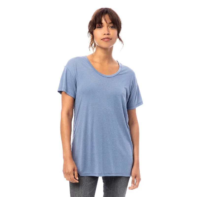 Spandex Shirts for Fit -Kimber Slinky Jersey T-Shirt (Stonewash Blue)