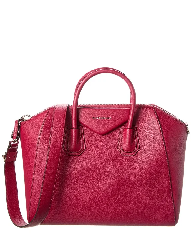 Handle bags with soft velvet for luxury -Givenchy Antigona Medium Leather Shoulder Bag