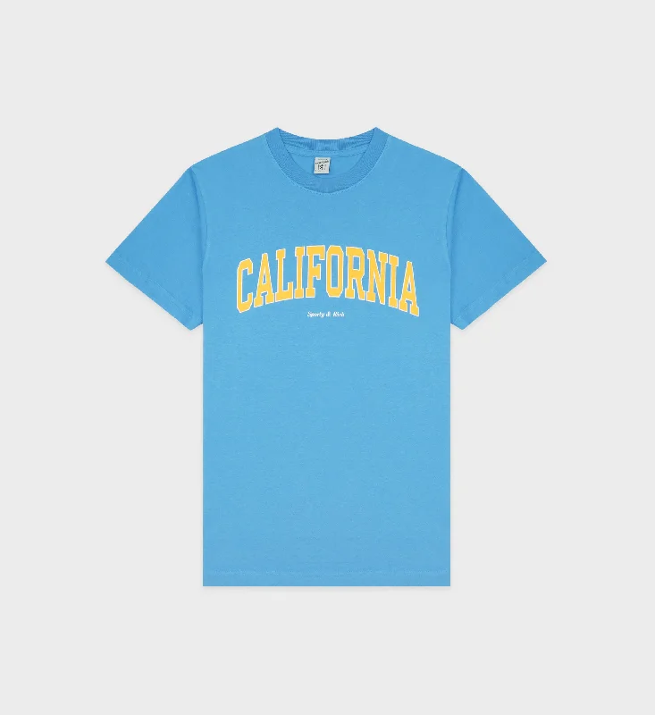 Lead Free Blouses for Health -California T-Shirt - Malibu Blue/Gold