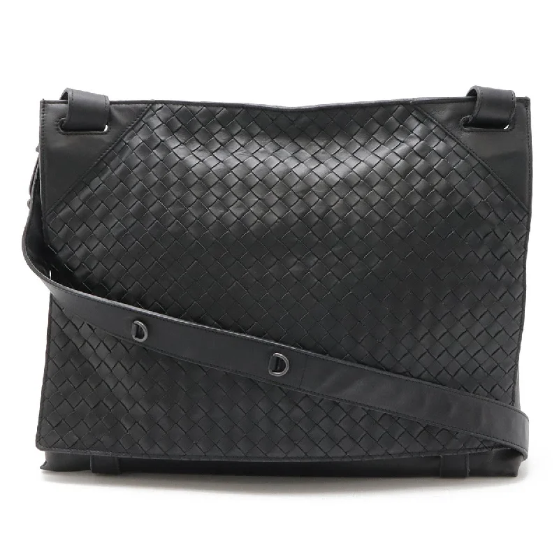 Handle bags with sleek hardware for sophistication -Bottega Veneta Leather Intrecciato Shoulder Bag