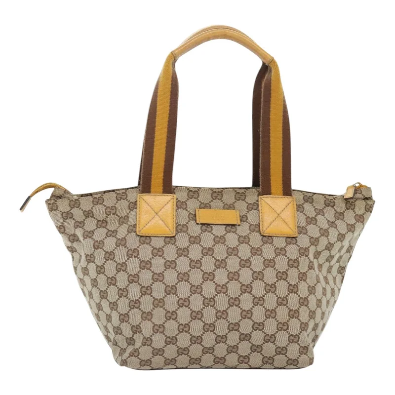 Handle bags with soft velvet for luxury -Gucci Shelly  Canvas Tote Bag (Pre-Owned)