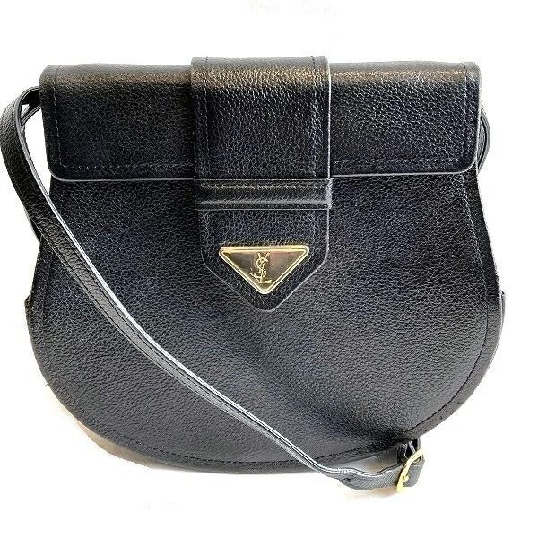 Handle bags with spacious pockets for travel -Yves Saint Laurent Logo Plate Shoulder Bag