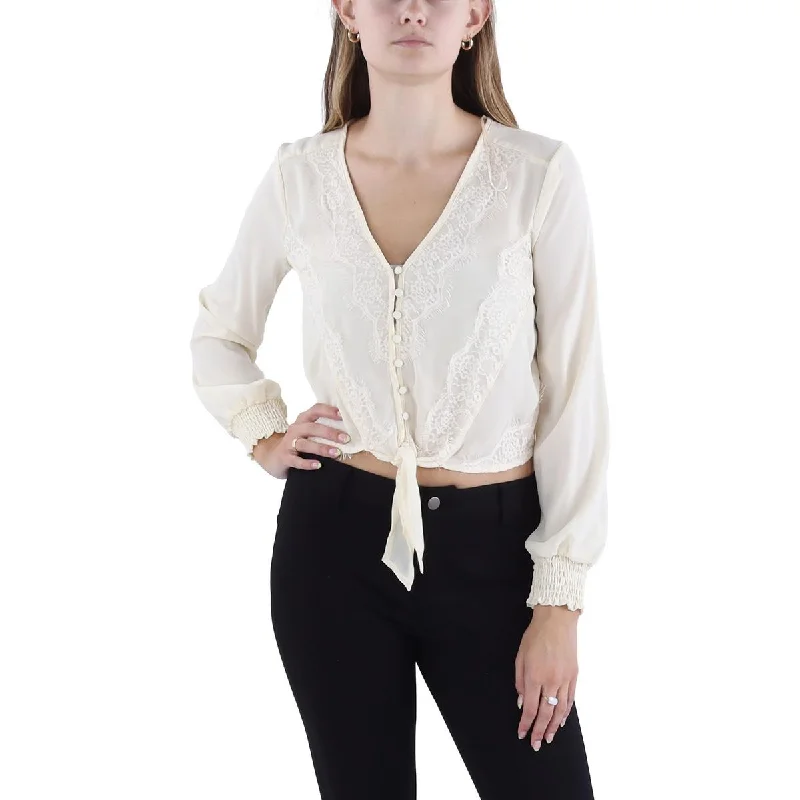 Floral Blouses for Romantic -Self E Womens Lace Shirt Blouse