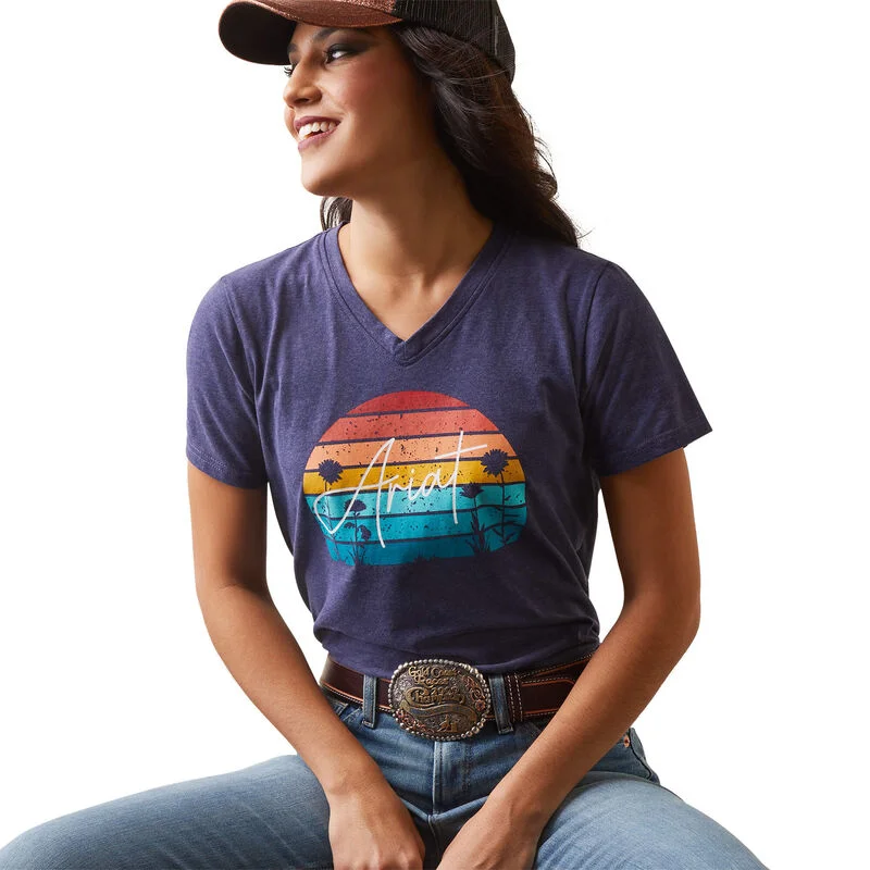 Retro Blouses for Throwback -Ariat Womens REAL Horizon T-Shirt - 10043418