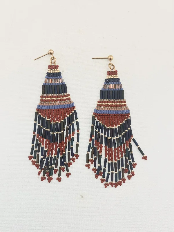 Detachable Drop Earrings with Charms -Deco Fringe Earrings (color options)