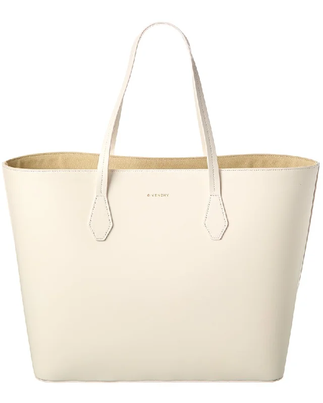 Handle bags with bold logos for branding -Givenchy Leather Tote