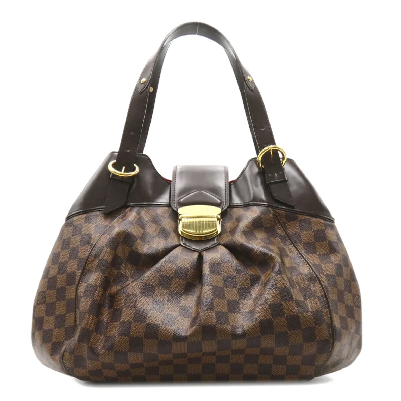 Handle bags with colorful handles for flair -Louis Vuitton Sistina GM Shoulder Bag Brown