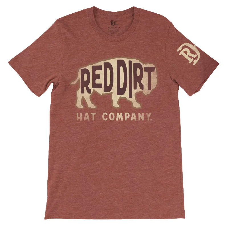 Nickel Free Blouses for Safety -Red Dirt Hat Co. "The Original" T-Shirt in Heather Clay