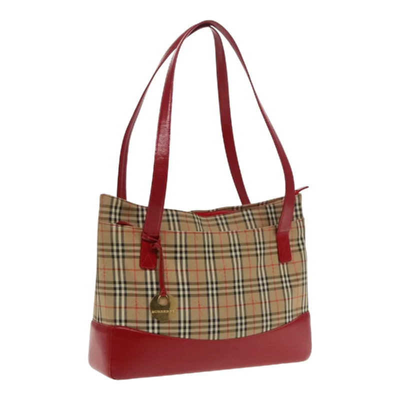 Canvas handle bags perfect for casual outings -Burberry Nova Check  Canvas Tote Bag (Pre-Owned)