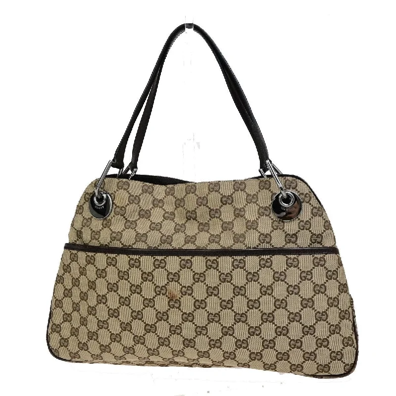 Handle bags with tropical leaves for summer -Gucci Guccissima  Canvas Shoulder Bag (Pre-Owned)