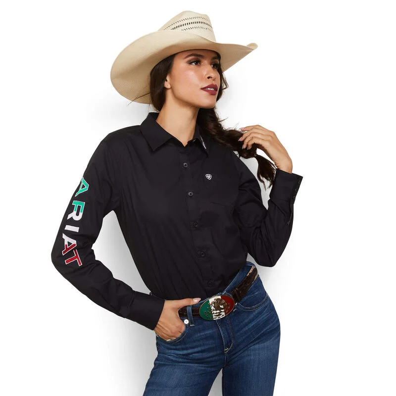 Peplum Blouses for Feminine -Ariat Womens Team Kirby Stretch Shirt - 10043552