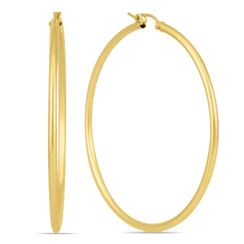 Gold Drop Earrings for Women -14K Yellow Gold Filled Hoop Earrings 55Mm