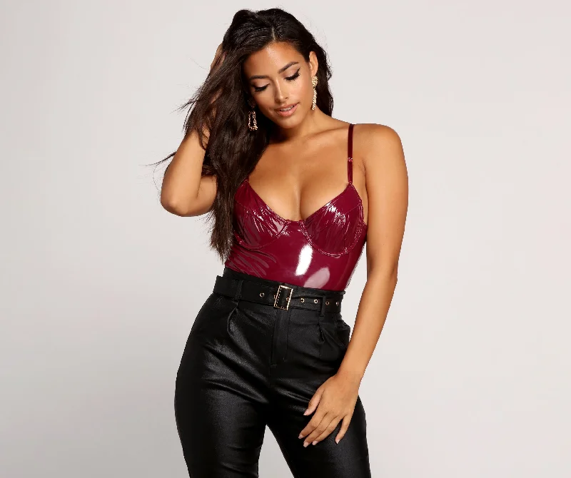 Tight bandeau top for women with strapless design and chic finish-Effortless Edge Bodysuit