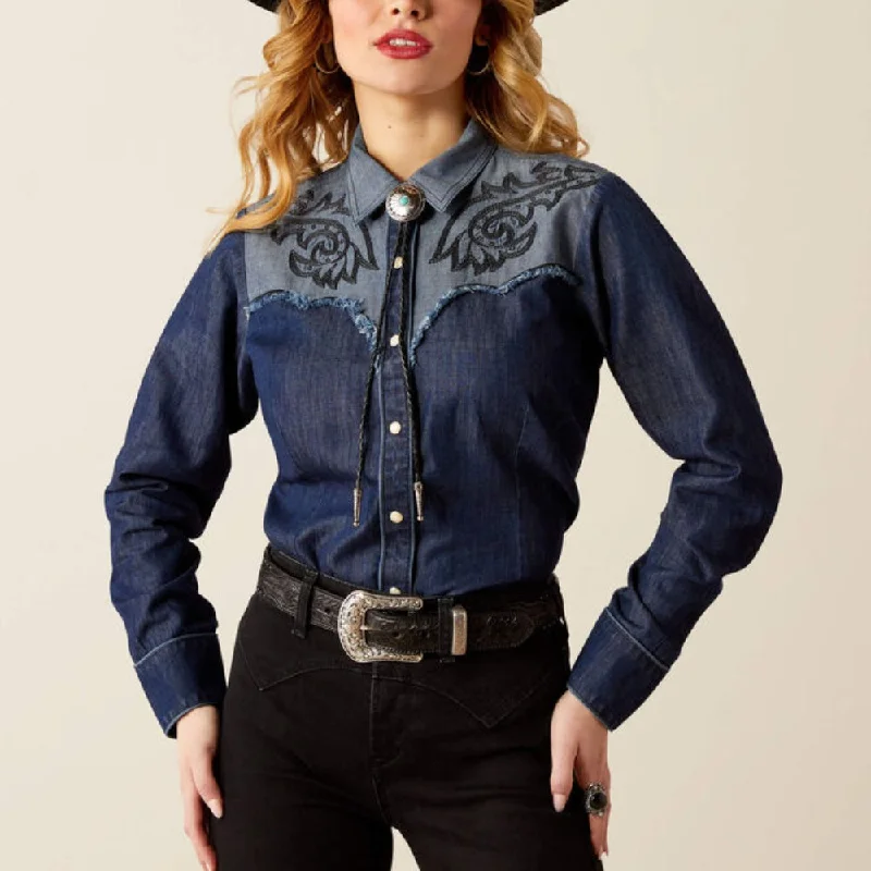 Polyester Shirts for Easy -Ariat Womens Second Fiddle Shirt - 10053977