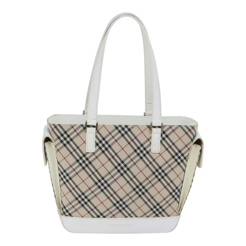 Handle bags with drawstring accents for style -Burberry Nova Check  Canvas Tote Bag (Pre-Owned)