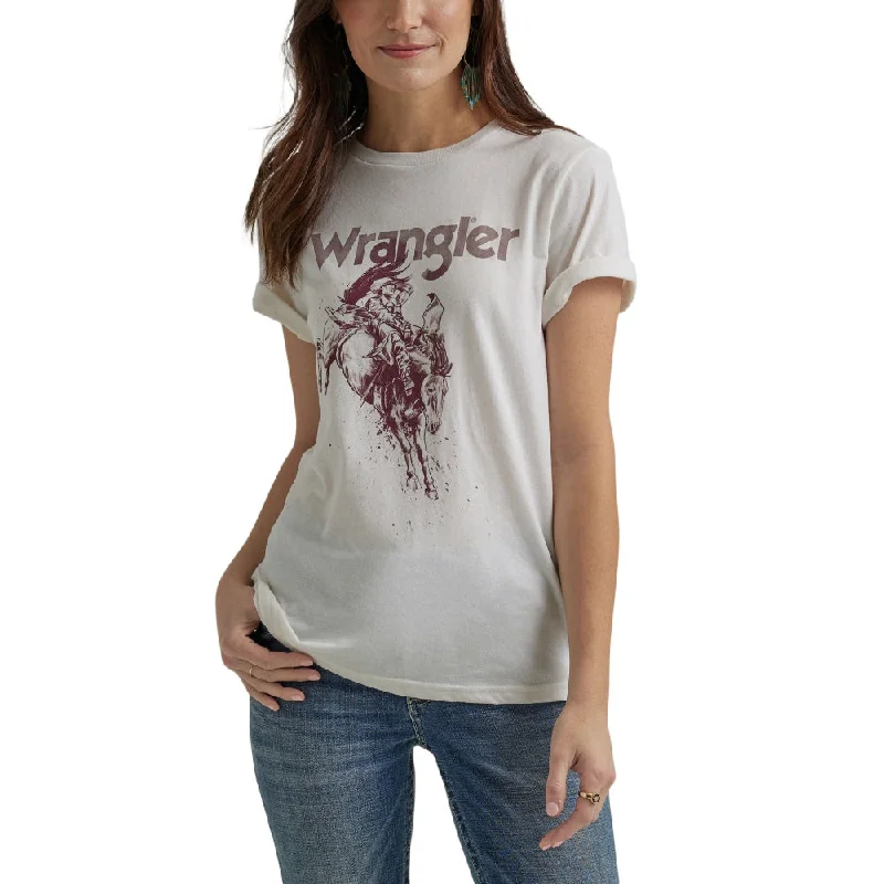 Cocktail Blouses for Event -Wrangler Womens Retro T-Shirt - 112344166