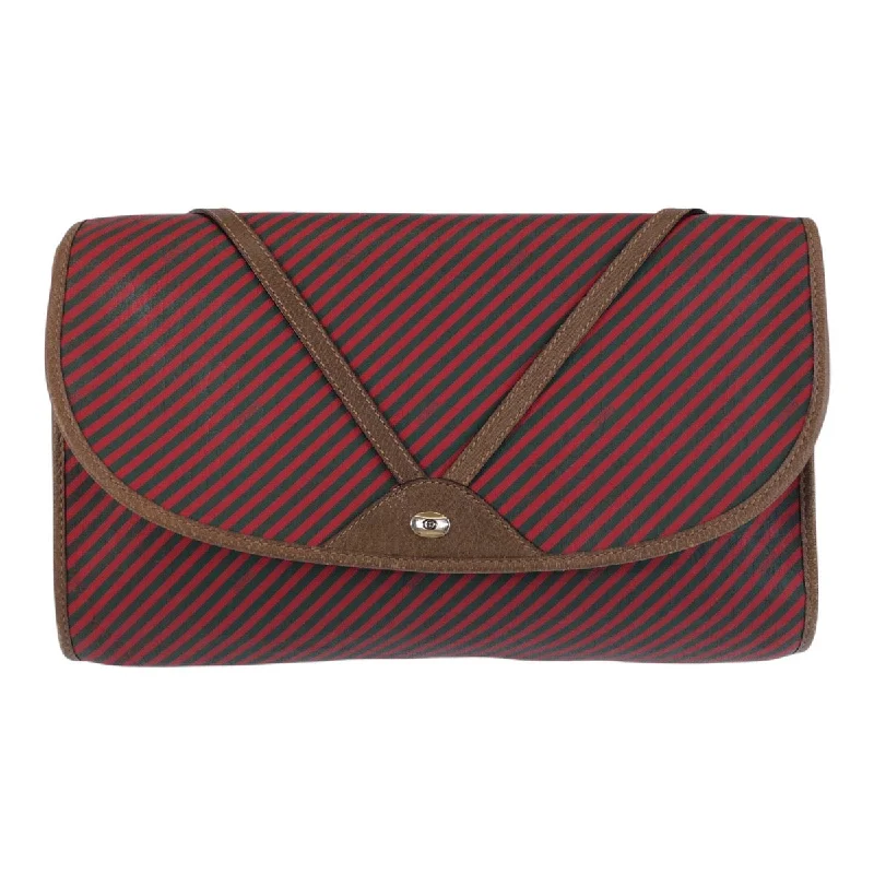 Handle bags with sleek silhouettes for fashion -Gucci Vintage Canvas Leather Clutch Bag