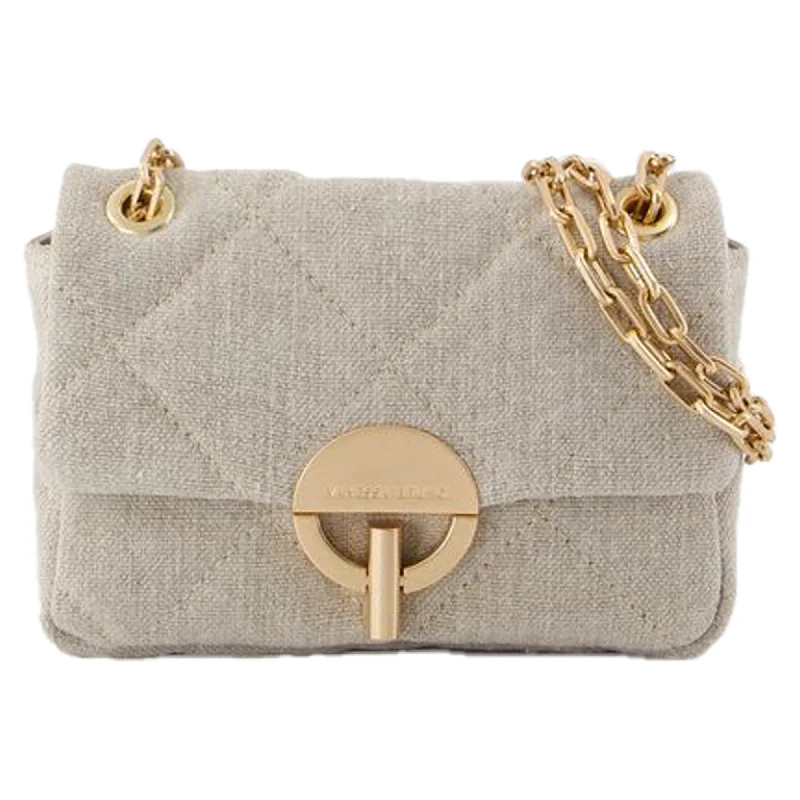 Handle bags with eco-friendly bamboo handles -Nano Moon Bag - Vanessa Bruno - Linen - Beige