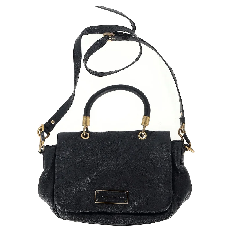 Handle bags with durable hemp for sustainability -Marc by Marc Jacobs Too Hot To Handle Shoulder Bag in Black Leather