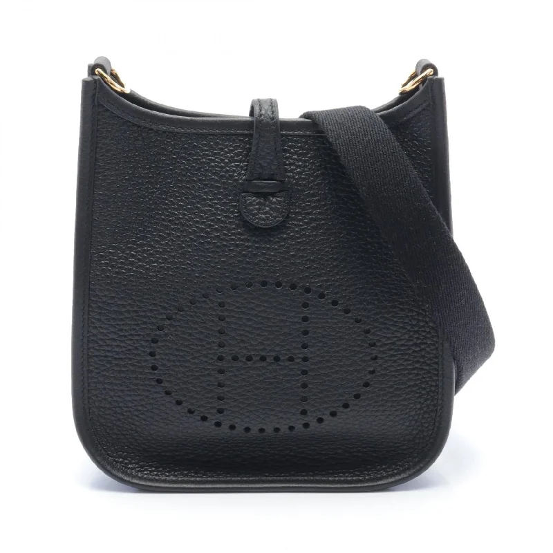 Handle bags with neutral tones for versatility -Hermes Evelyne TPM Amazon Shoulder Bag Black