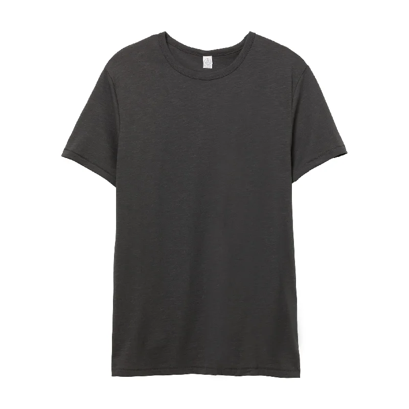 Petite Blouses for Small -Keeper Weathered Slub T-Shirt (Washed Black)