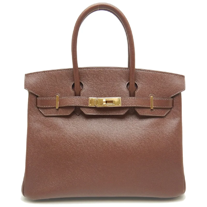 Handle bags with sleek leather for work -Hermes Birkin 30 Handbag Brown