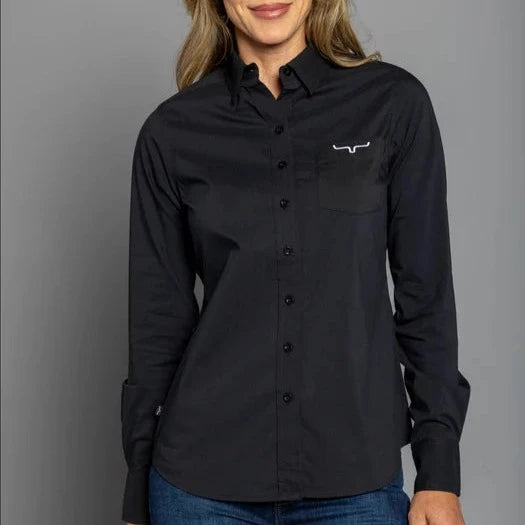 Denim Shirts for Stylish -Kimes Ranch Women's Button Down Team Shirt in Black