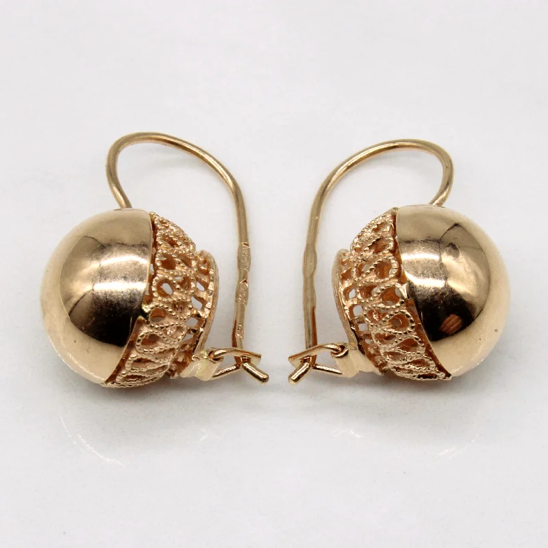 Hoop earrings with gold accents for a warm, elegant statement piece-14k Rose Gold Earrings