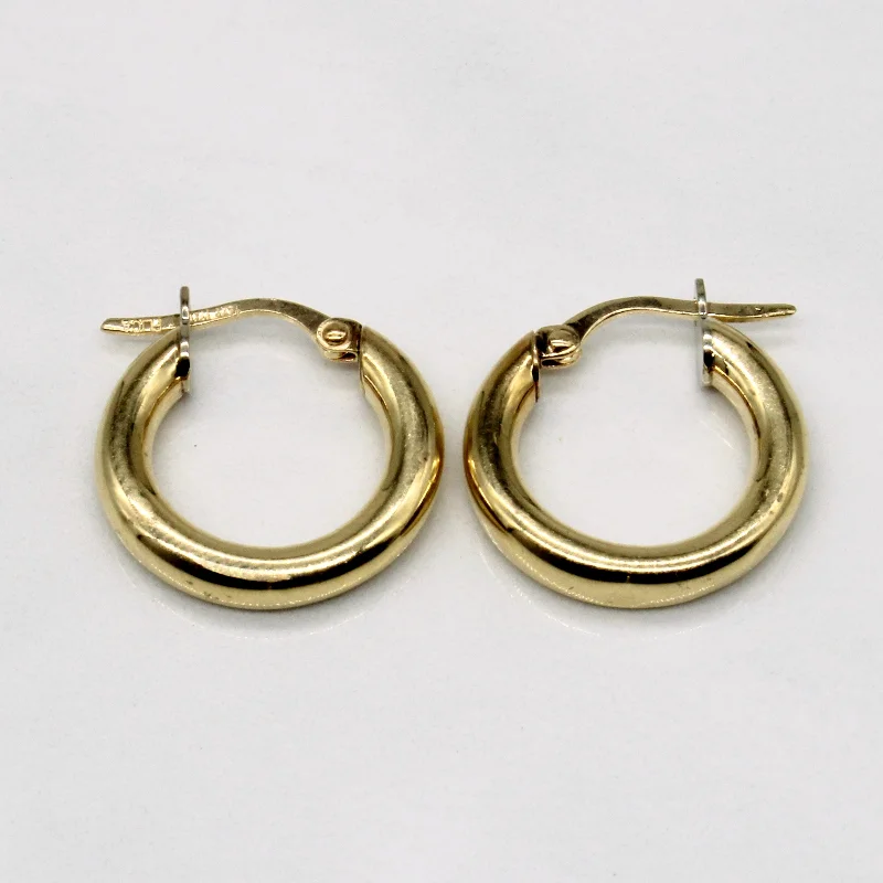 Best hoop earrings with sparkling cubic zirconia for a brilliant, budget-friendly effect-14k Yellow Gold Hoop Earrings