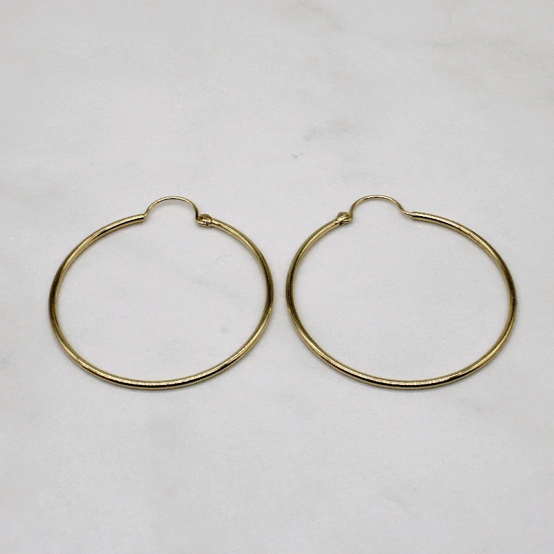 Best hoop earrings with matching bracelets for a coordinated jewelry set-14k Yellow Gold Hoop Earrings