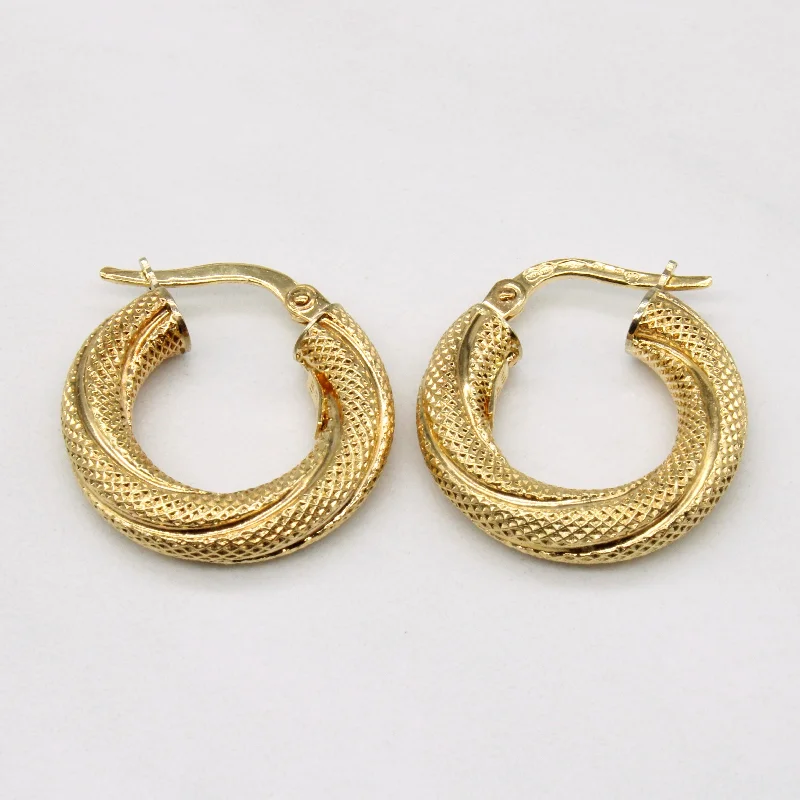 Best hoop earrings with matte finish for a sophisticated, understated design-18k Yellow Gold Hoop Earrings