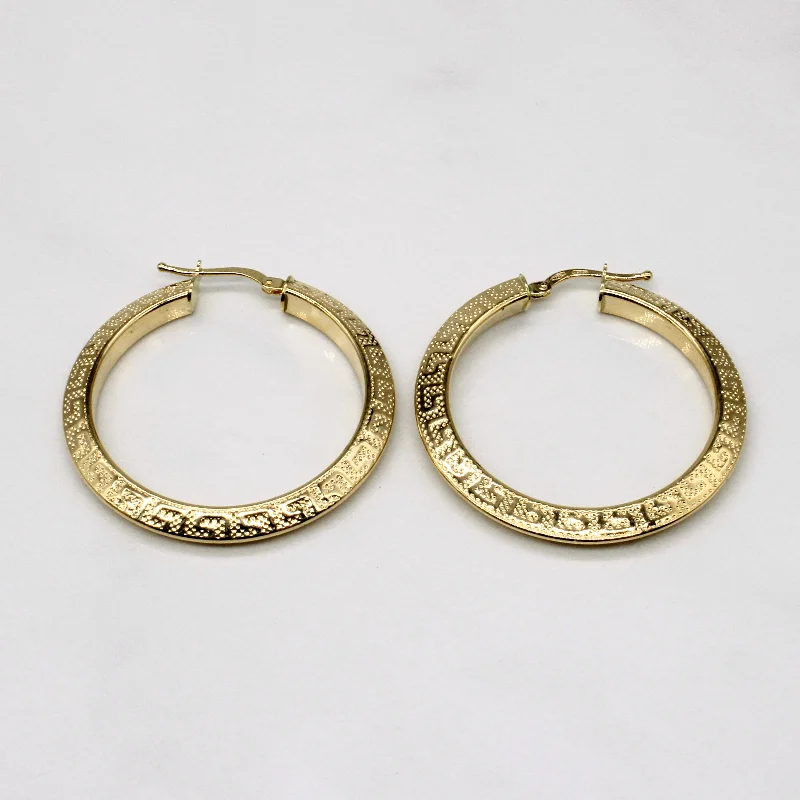 Hoop earrings with faceted crystals for added sparkle and shine-18k Yellow Gold Hoop Earrings