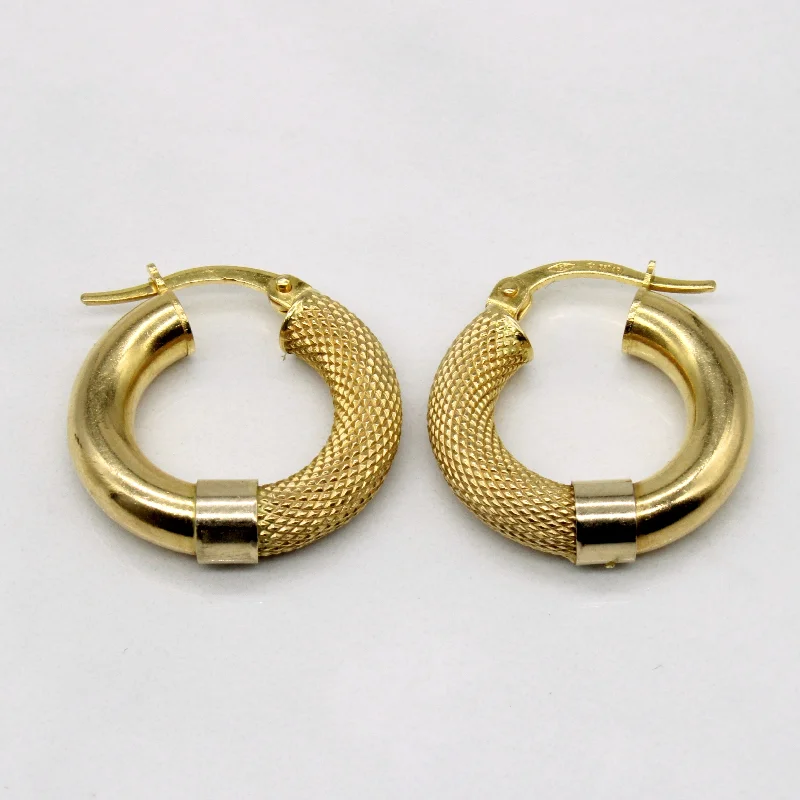 Best hoop earrings with custom designs for a personalized, unique accessory-18k Yellow Gold Hoop Earrings