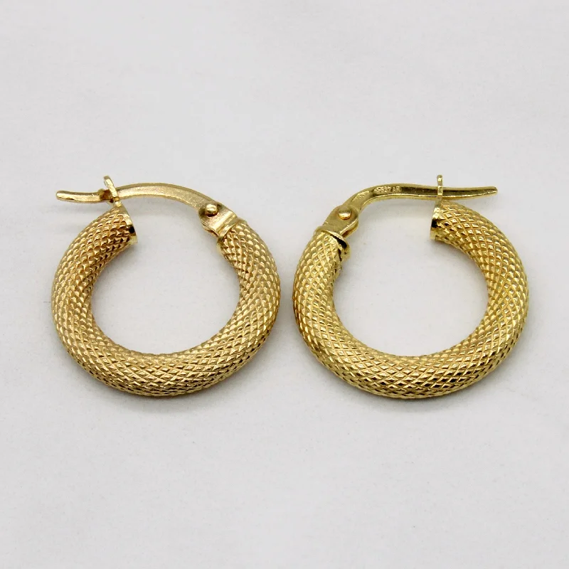 Best hoop earrings with detachable studs for a versatile and adjustable accessory-18k Yellow Gold Hoop Earrings