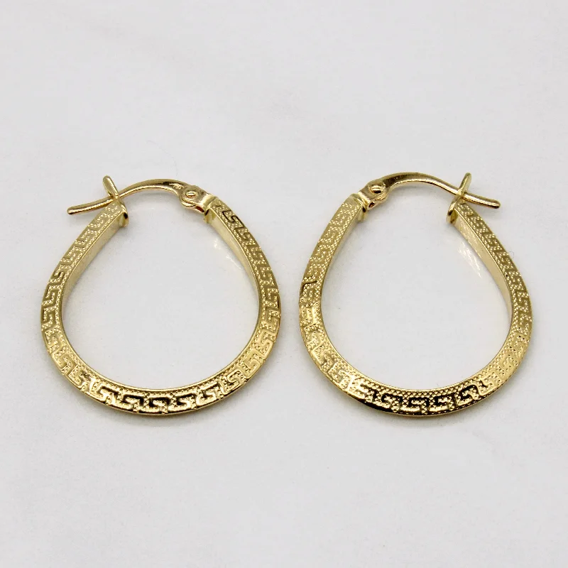 Hoop earrings with crescent moon shapes for a celestial and mystical appearance-18k Yellow Gold Hoop Earrings