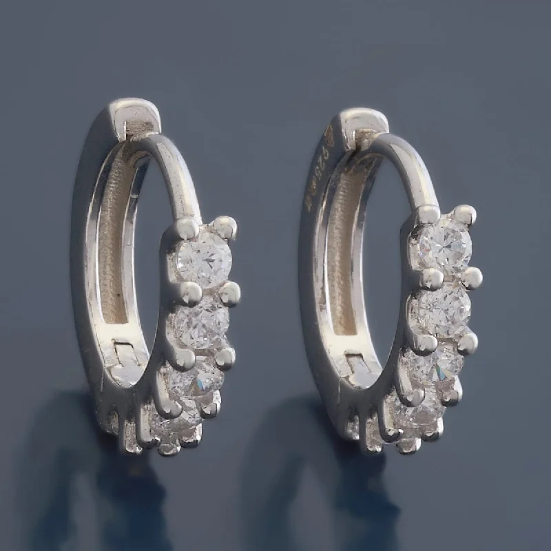 Best hoop earrings with minimal embellishments for a sleek and modern look-92.5 Silver Earring 176460