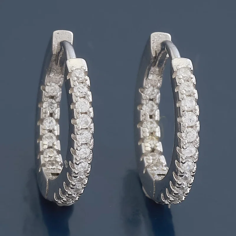 Best hoop earrings with delicate chain details for a trendy and stylish design-92.5 Silver Earring 176465